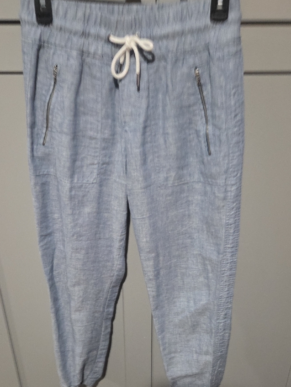 Athleta Light Blue Drawstring Jogger Pants